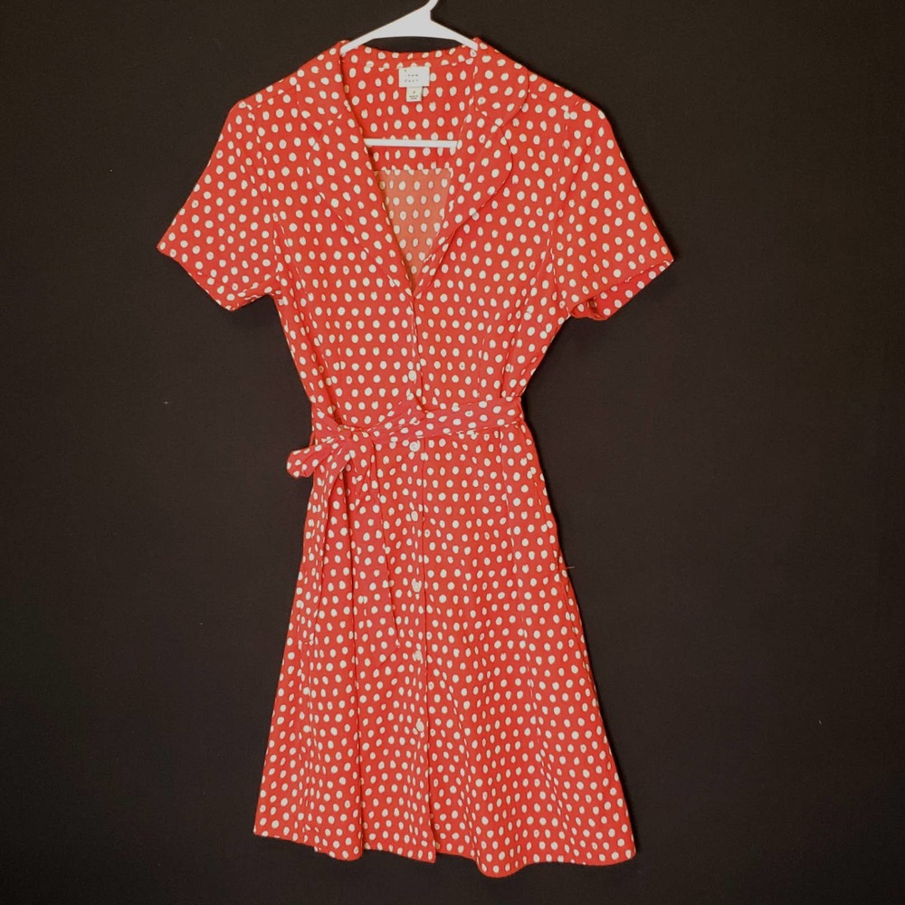 a new day women's Red Polka-dot dress size S